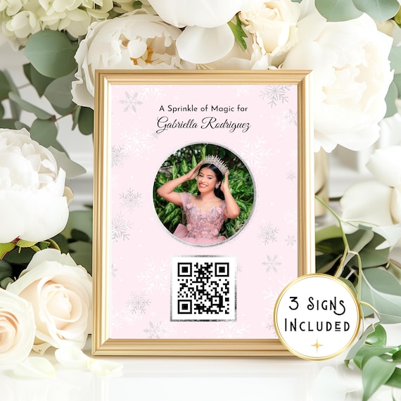 Pink Winter Quinceaera Printable Table Sign Template, Digital Download,  Instant Access, Blue Cash App Sign, Party Dcor, Event Decor CA205 - Etsy  Israel