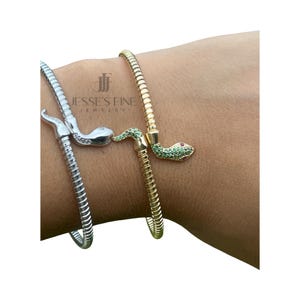 Serpent wrap bracelet sterling silver two tone gold and silver bracelet snake bracelet gift for her arm cuff bracelet serpent cuff wrap
