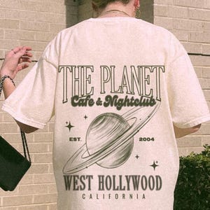 Chemise The L Word Planet Cafe, t-shirt de série télévisée lesbienne aux couleurs confort, motif fierté LGBTQ