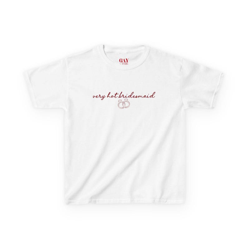 Very Hot Bridesmaid Baby Tee, Bachelorette Party Shirt, Y2K Fitted Bridal Crew Top, Bach Weekend Outfit, Bridal Shower Gift, Gifts for Her