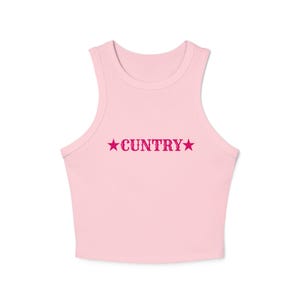 Cuntry Cowgirl Crop Tank, Western Rodeo Outfit Top, Queer Cowboy Micro Rib Tank, Line Dancing Outfit, Bachelorette Party Shirt, Gift for Her
