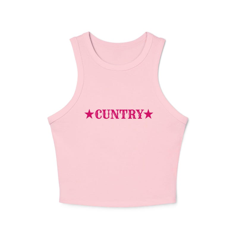 Cuntry Cowgirl Crop Tank, Western Rodeo Outfit Top, Queer Cowboy Micro Rib Tank, Line Dancing Outfit, Bachelorette Party Shirt, Gift for Her