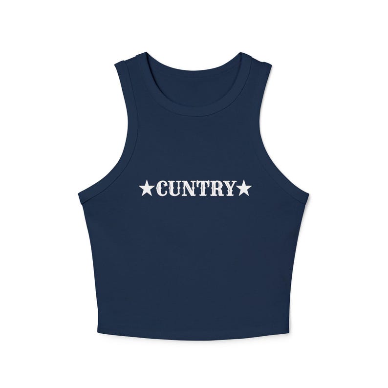 Cuntry Cowgirl Crop Tank, Western Rodeo Outfit Top, Queer Cowboy Micro Rib Tank, Line Dancing Outfit, Bachelorette Party Shirt, Gift for Her