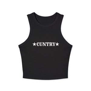 Cuntry Cowgirl Crop Tank, Western Rodeo Outfit Top, Queer Cowboy Micro Rib Tank, Line Dancing Outfit, Bachelorette Party Shirt, Gift for Her