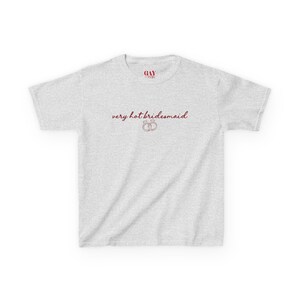 Very Hot Bridesmaid Baby Tee, Bachelorette Party Shirt, Y2K Fitted Bridal Crew Top, Bach Weekend Outfit, Bridal Shower Gift, Gifts for Her