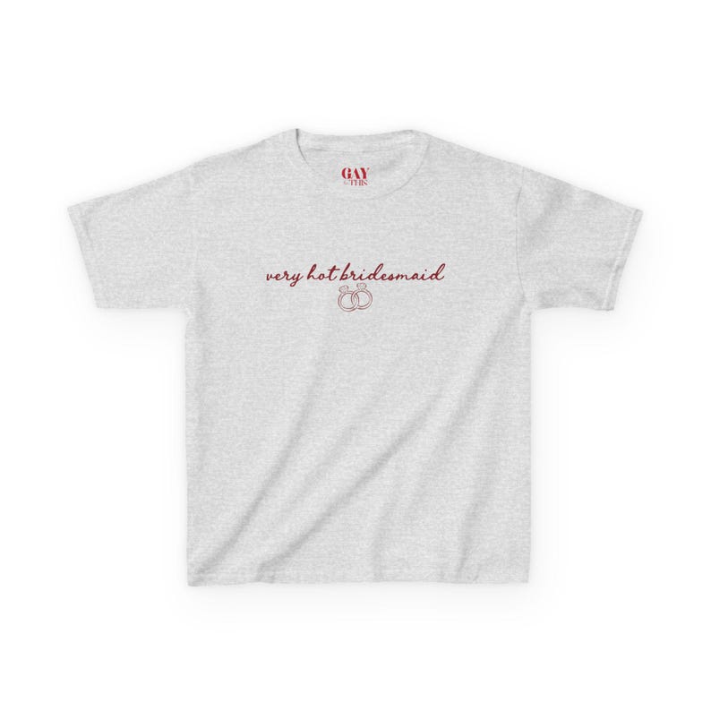 Very Hot Bridesmaid Baby Tee, Bachelorette Party Shirt, Y2K Fitted Bridal Crew Top, Bach Weekend Outfit, Bridal Shower Gift, Gifts for Her