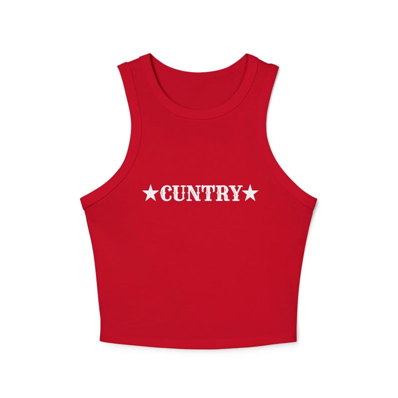 Cuntry Cowgirl Crop Tank, Western Rodeo Outfit Top, Queer Cowboy Micro Rib Tank, Line Dancing Outfit, Bachelorette Party Shirt, Gift for Her