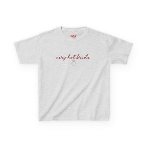 Very Hot Bride Baby Tee, Custom Color Bridal Shirt, Y2K Fitted Bachelorette Top, Bach Weekend Outfit, Bridal Shower Gift, Gifts for Her