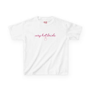 Very Hot Bride Baby Tee, Custom Color Bridal Shirt, Y2K Fitted Bachelorette Top, Bach Weekend Outfit, Bridal Shower Gift, Gifts for Her