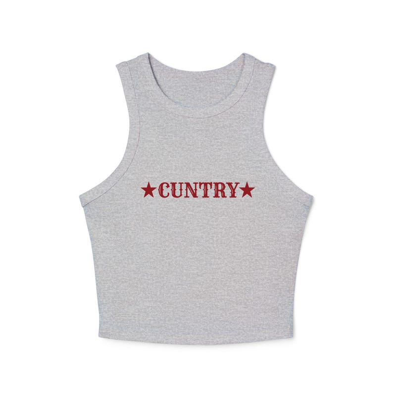 Cuntry Cowgirl Crop Tank, Western Rodeo Outfit Top, Queer Cowboy Micro Rib Tank, Line Dancing Outfit, Bachelorette Party Shirt, Gift for Her