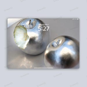 クロームAppleスマホ壁紙｜ミニマル美学4K壁紙｜iPhone、iPad、Androidロック画面｜デジタルダウンロード｜010