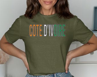 Cote d'Ivoire Flag Colors T-Shirt, African Nation Pride Top
