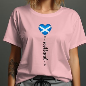 Schottisches Flaggen Herz T-Shirt: Schottland Fußball Fan Bekleidung Bild 7