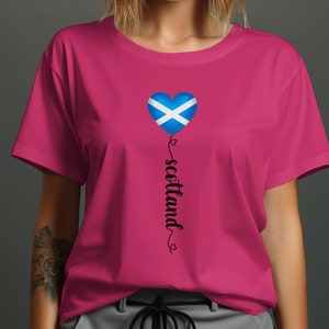 Schottisches Flaggen Herz T-Shirt: Schottland Fußball Fan Bekleidung Bild 5