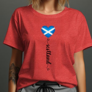 Schottisches Flaggen Herz T-Shirt: Schottland Fußball Fan Bekleidung Bild 8
