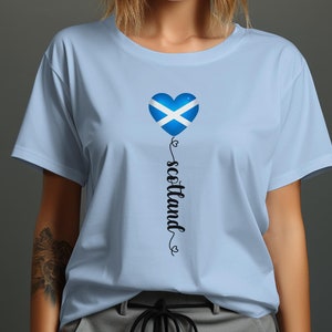 Schottisches Flaggen Herz T-Shirt: Schottland Fußball Fan Bekleidung Bild 4