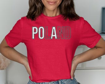Poland T-Shirt, Patriotic Flag Colors, European Travel Souvenir, Polska Pride Tee