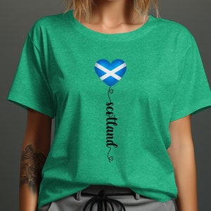 Schottisches Flaggen Herz T-Shirt: Schottland Fußball Fan Bekleidung Bild 6
