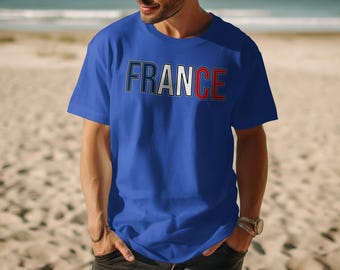 France T-Shirt, French Flag Colors, Paris Souvenir, National Pride Tee