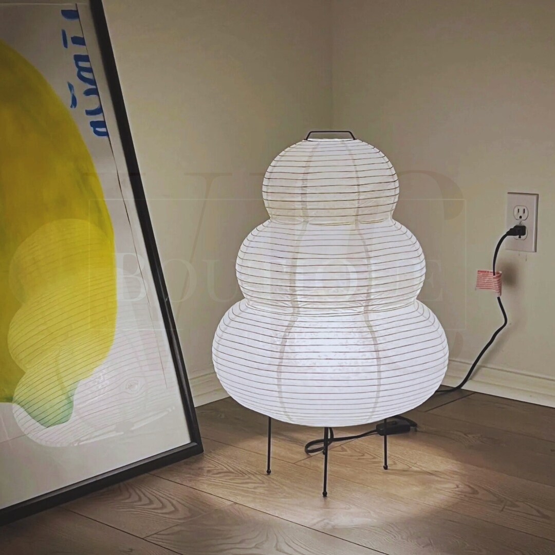 Noguchi Floor Lamp Japanese Rice Paper Lamp Japanese Akari Etsy