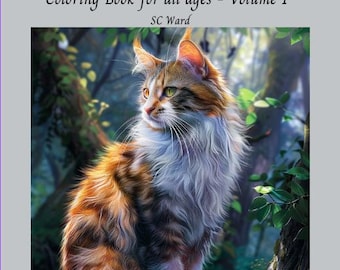 Libro para colorear de gatos lindos, volumen 1