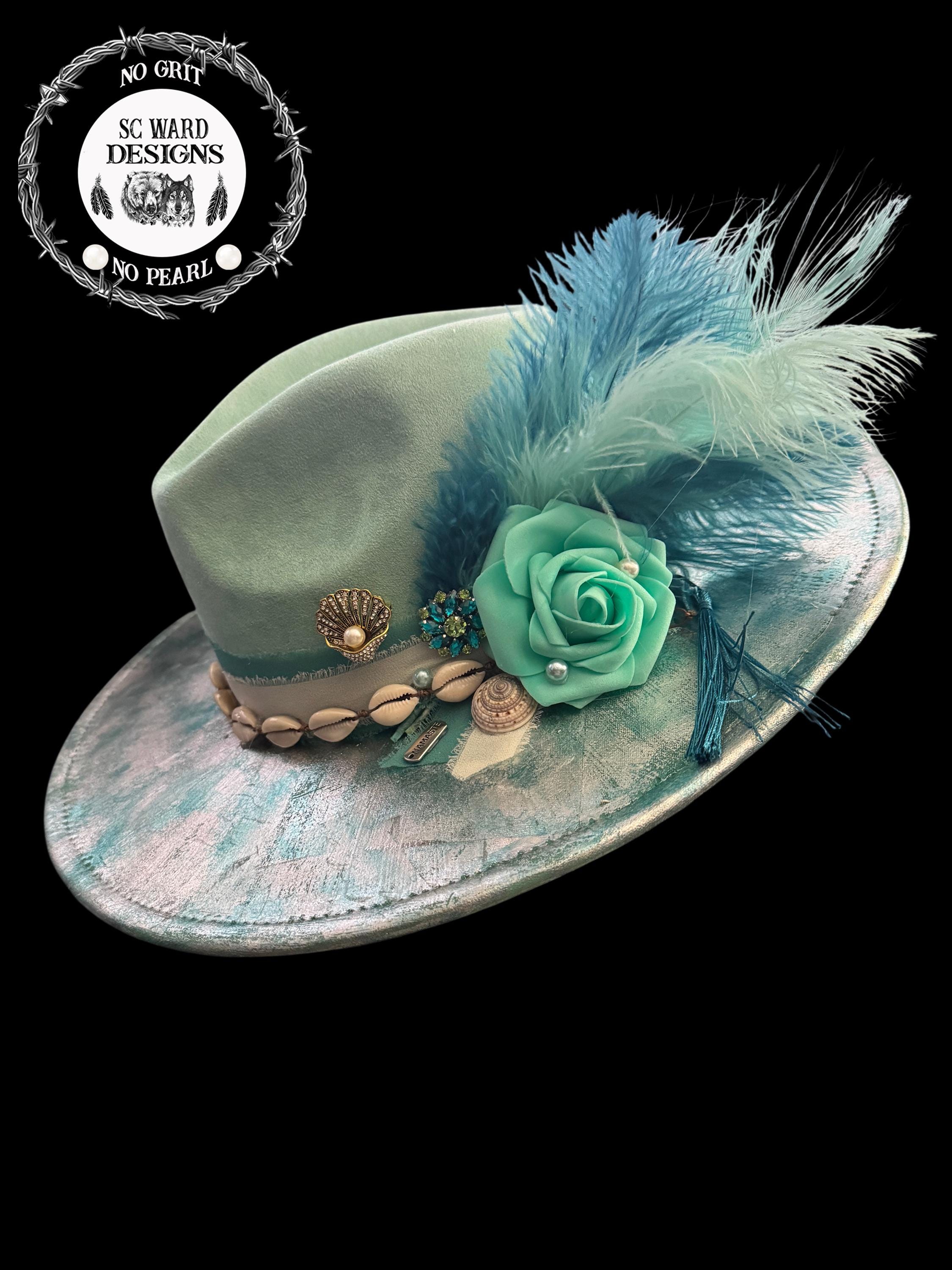CSS Pony Tail Western Cap- Mint Green/ White main image 1