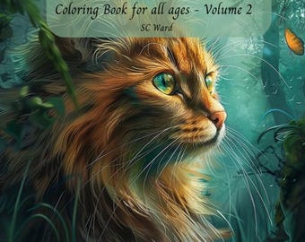 Libro para colorear de gatos lindos, volumen 2