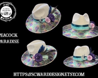 Vegan Suede Rancher Style Wide Brim Cowboy Cowgirl Hat Light Gray - Peacock Paradise