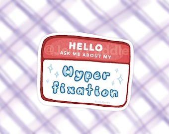 Waterproof Vinyl Mental Health, Neurodivergent Sticker for Laptops and Waterbottles