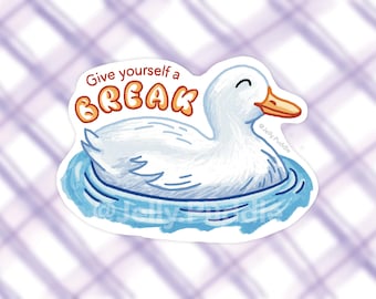 Waterproof Vinyl Animal, Mental Health, Neurodivergent Sticker for Laptops and Waterbottles