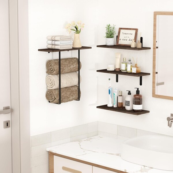 Wood Bathroom Shelf - Etsy UK