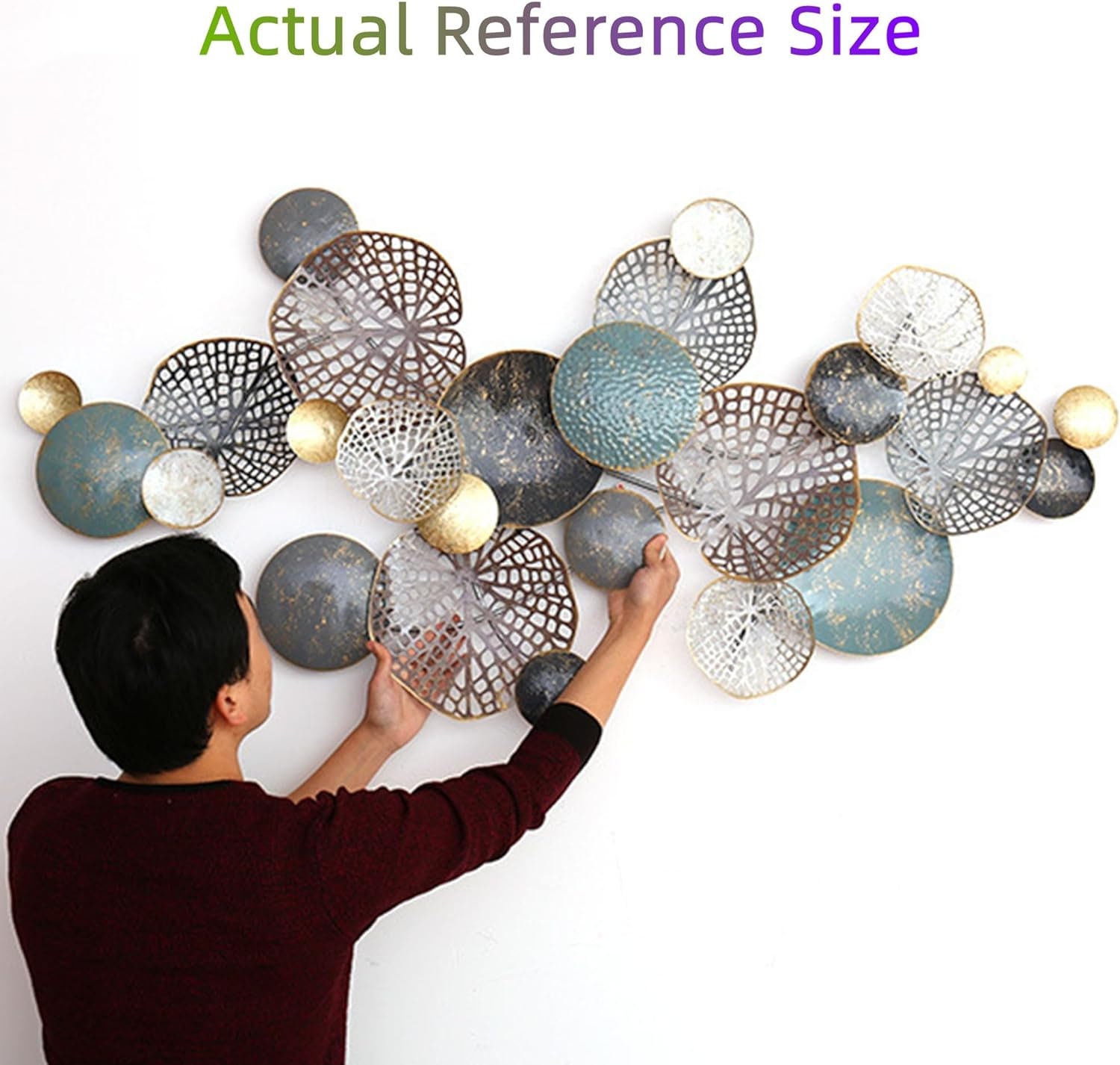 Large Metal Leaf Wall Art Decor Leaf Wall Hanging Gold Metal Wall Art