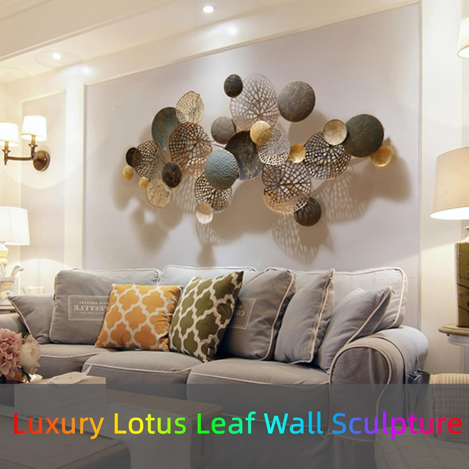 Large Metal Leaf Wall Art Decor Leaf Wall Hanging Gold Metal Wall Art