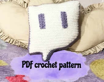 Crochet PDF Pattern - Twitch TV logo pillow - Gift for gamers, streamers or internet friends