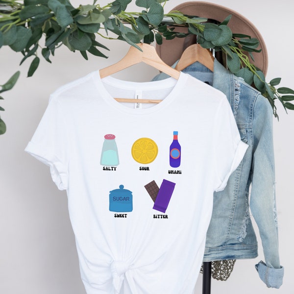 Elements of Flavor Foodie T-Shirt | Gifts for Foodies | Gifts for Chefs, Cooks | Foodie Graphic Tee | Foodie Apparel | Birthday Gift