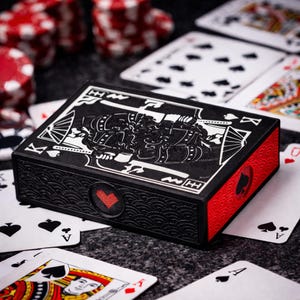 Caja de rompecabezas Rey de Picas El mejor regalo para papá - Caja secreta con Lox secreto Decoración genial para sala de juegos - Caja de almacenamiento de baraja de cartas - Rompecabezas