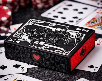 King of Spades Puzzle Box Best Gift For Dad - Secret Stash Box With Secret Lox Cool Game Room Decor - Card Deck Storage Box - Brain Teaser