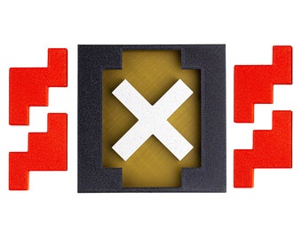 Unlawful Assembly Puzzle 3D Printed by PuzzleguyStore - Verpakkingspuzzel Tricky Brain Teaser - Geometrische puzzel Uitdagende spellen voor volwassenen