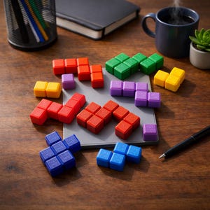 Minimal Frame Puzzle Packing Brain Teaser by PuzzleguyStore - Anti-Slide Math Puzzle Best Logic Games and Puzzle for Easter Basket Stuffers