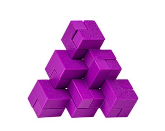 Impossible Triangle Puzzle For Adults Best Gifts For Dad - Optical Illusion Games and Puzzles Unique Game Room Decor - 4 Piece Brain Teaser