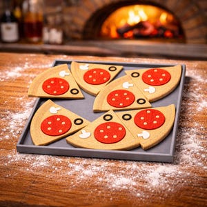 Pizza Fitting Puzzle Brain Teaser For Adults - 3D Printed Packing Puzzle Best Family Games or Mothers Day Gift - Fun Logic Puzzles and Games