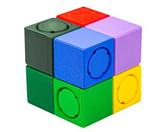 Bolts Cube Impossible 8-teiliges Puzzle ineinander - Harte 3D Montage Spiele und Puzzles für Erwachsene Bestes Geschenk zum Abschluss - Schreibtisch Spielzeug und Spiele
