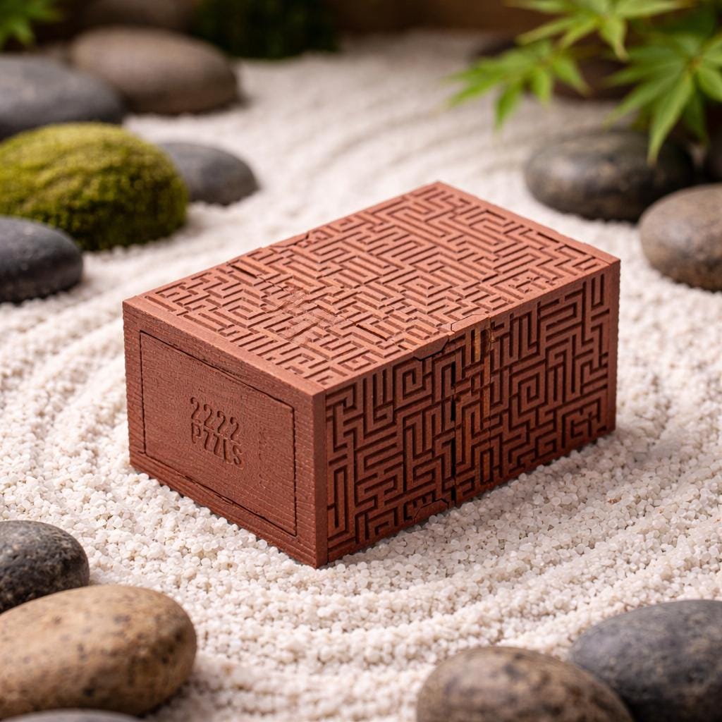 トップス Kapital multi border kanoko box poro Japanese 90 Step Puzzle Box - Himitsu Bako 4 Advanced Secret Lock