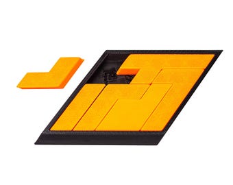 Salmiak ruitvormige verpakkingspuzzel voor volwassenen - geometrische logische puzzel 3D-geprinte hersenkraker - moeilijke puzzel van 6 stukjes Uitdagend spel