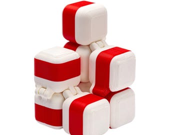 2x2x2 Folding Cube Geometric Brain Teaser Best Math Toys And Games For Husband - Logic Puzzles For Adults - Hard Cube 3D Printed Puzzle