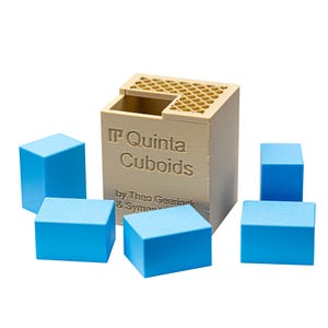 Quinta Cuboids. Fit 5 parts inside the box.