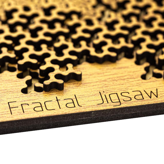Puzzle En Bois Fractal - 25 Pièces Uniques, Casse-Tête Difficile Pour Adultes, Défi Cérébral Et Anti-Stress (13.7 X 12 Cm)