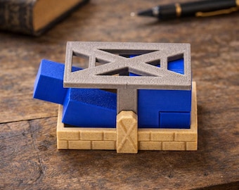 Drawbridge 3 Piece Packing Puzzle Unique Logic Game For Adults - Challenging Puzzle For Family Night - Hard Brain Teaser Best Gift For Him