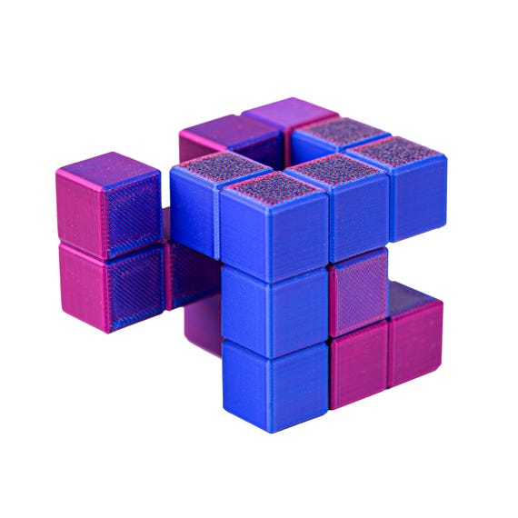Cube Puzzle Challenging Brain Teaser - Twisty Impossible 3-piece