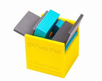 Push-Pull Packing Puzzle Unique Logic Game - 3D Printed Cube Puzzle For Adults - Difficult Brain Teaser Best Mind Challenge or Birthday Gift